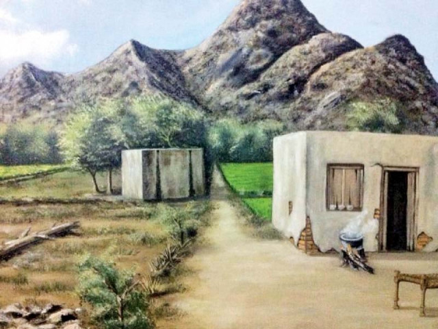 babar salman s paintings capture the beauty of nature and cultural life of swabi as realistically as possible photos express