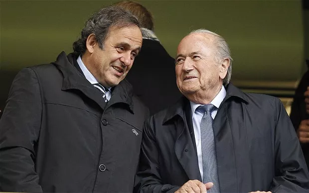 a file photo of michel platini and sepp blatter sharing a happy moment photo afp a file photo of michel platini and sepp blatter sharing a happy moment photo afp