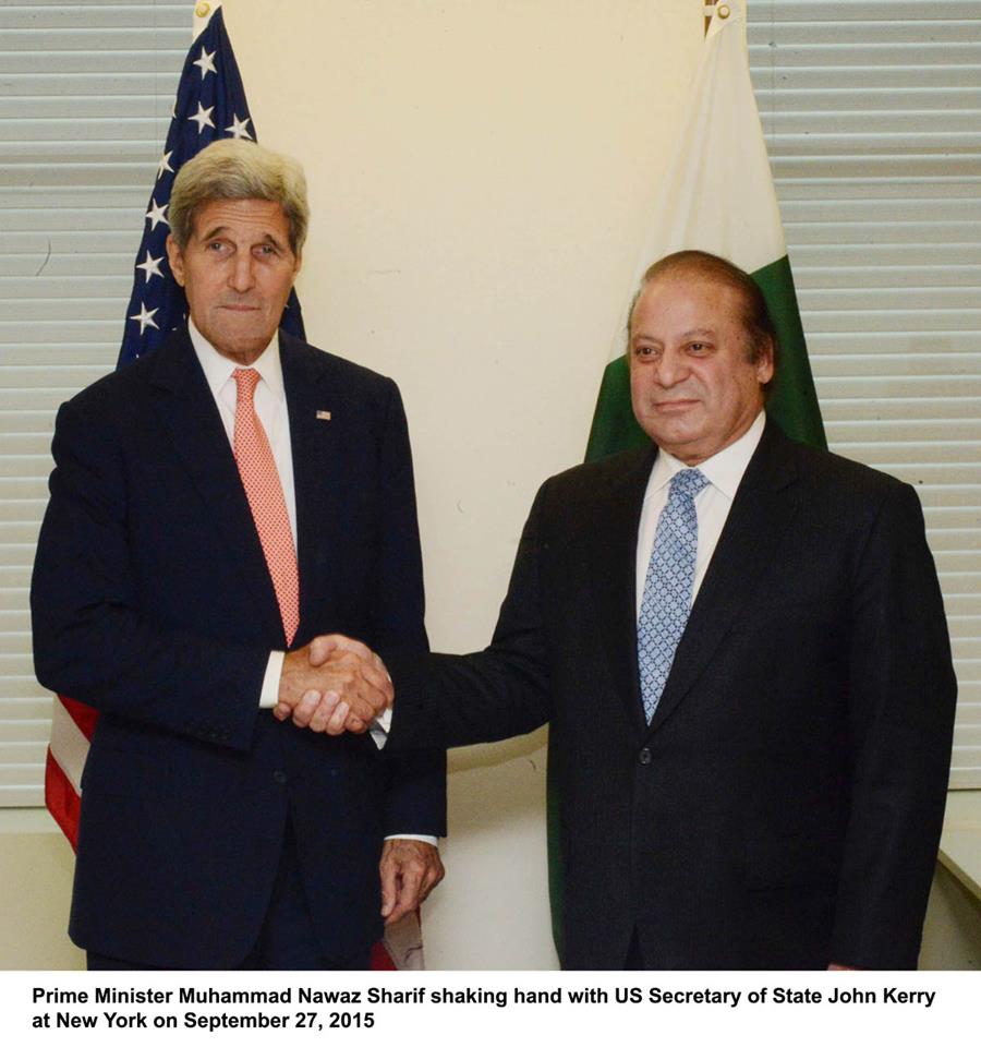 prime minister nawaz sharif l shakes hands with us secretary of state john kerry photo pm 039 s office