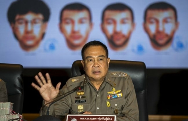 thai national police chief somyot pumpanmuang gestures during a news conference about the bangkok blast which killed 20 people including foreigners as a screen shows the different looks of a suspect photo reuters thai national police chief somyot pumpanmuang gestures during a news conference about the bangkok blast which killed 20 people including foreigners as a screen shows the different looks of a suspect photo reuters