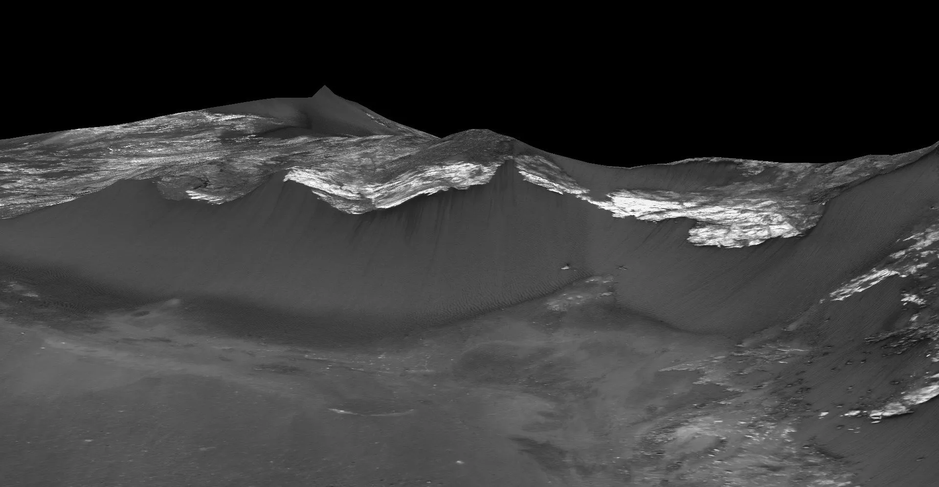 a handout image made available by nasa on september 27 2015 shows the dark narrow streaks called recurring slope lineae flowing down the west facing slopes of coprates chasma in the equatorial region of mars photo afp