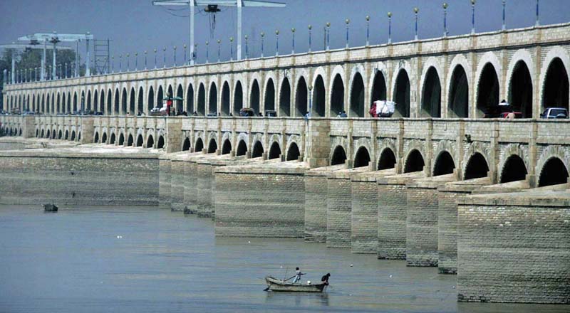 the sukkur barrage provides agricultural water to a large section of the province in dire need of repair the barrage is not operating at full capacity due to a multitude of problems photo file