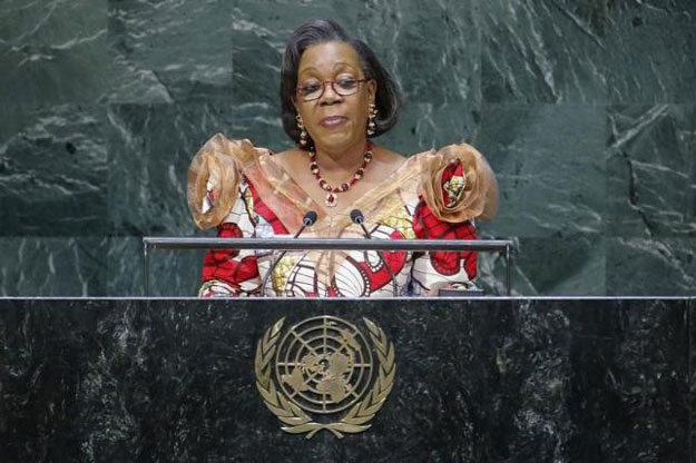 central african republic 039 s interim president catherine samba panza addresses the 69th united nations general assembly at the u n headquarters in new york september 27 2014 photo reuters