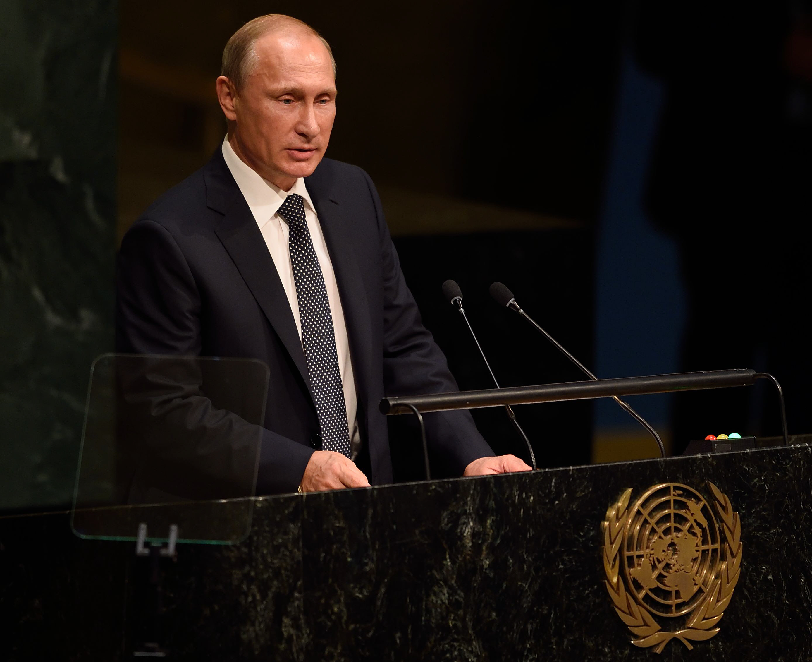 russia 039 s president vladimir putin addresses the 70th session of the united nations general assembly september 28 2015 at the united nations in new york afp photo