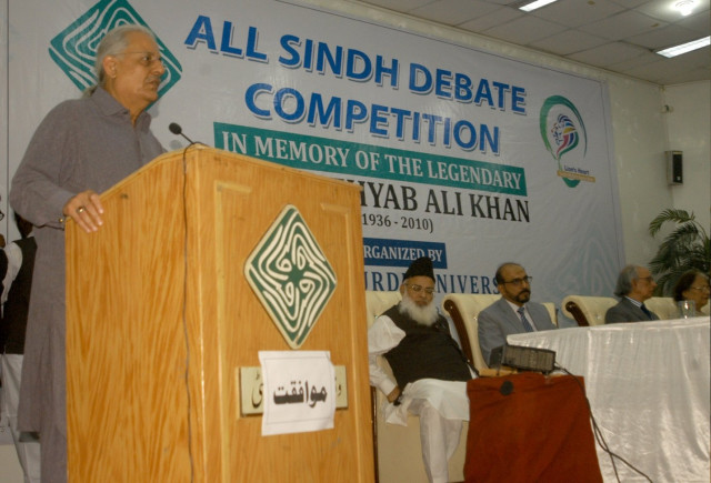 senate chairman raza rabbani addresses a gathering in karachi on september 30 2015 photo pid senate chairman raza rabbani addresses a gathering in karachi on september 30 2015 photo pid