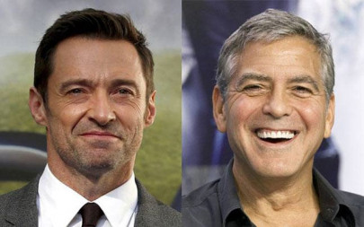 jackman finds clooney naughty cheeky