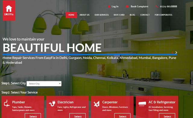 screengrab of easyfix website screengrab of easyfix website