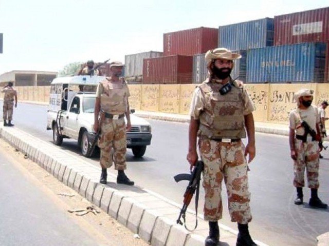 a file photo of rangers in karachi photo ppi