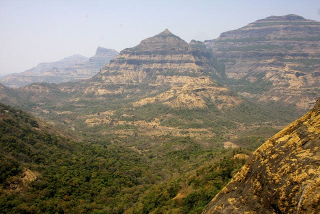 the layered lava flows of the deccan traps east of mumbai india photo reuters