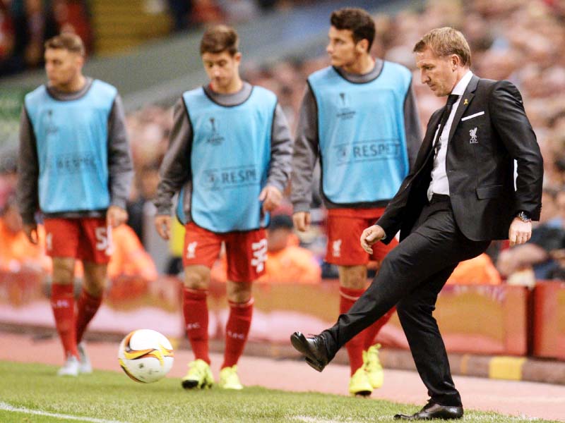 liverpool s draw against minnows fc sion means the pressure on rodgers has increased even more photo afp