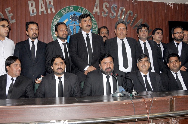 lba president chaudhry ishtiaq addressing a press conference photo express