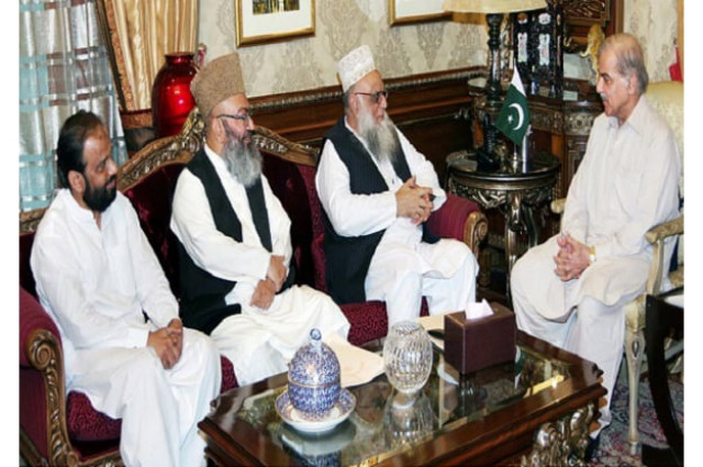 ahle hadith chief calls on shahbaz photo inp ahle hadith chief calls on shahbaz photo inp