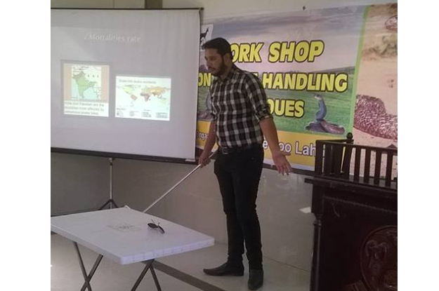 zoo organises event on how to handle serpents snakebites photo fb com lahore zoo