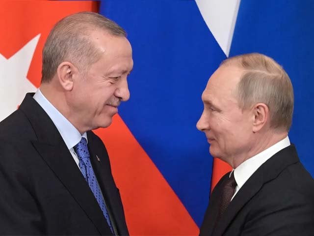 turkish president tayyip erdogan and russian president vladimir putin attend a joint news conference photo afp