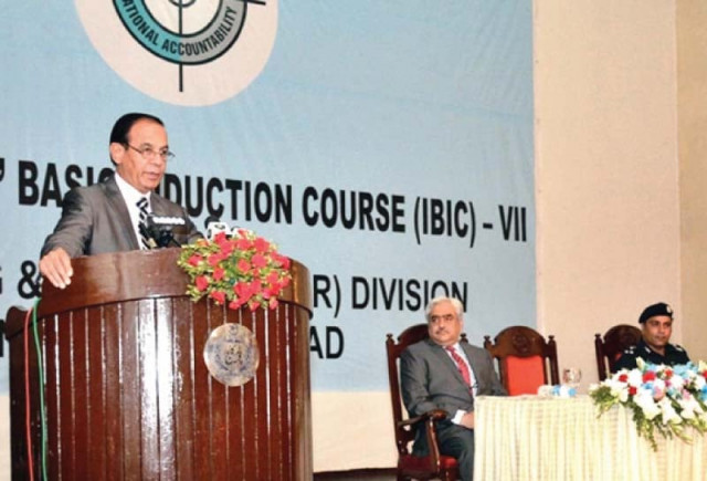 nab chief addressing course participants at sihala police college photo express nab chief addressing course participants at sihala police college photo express