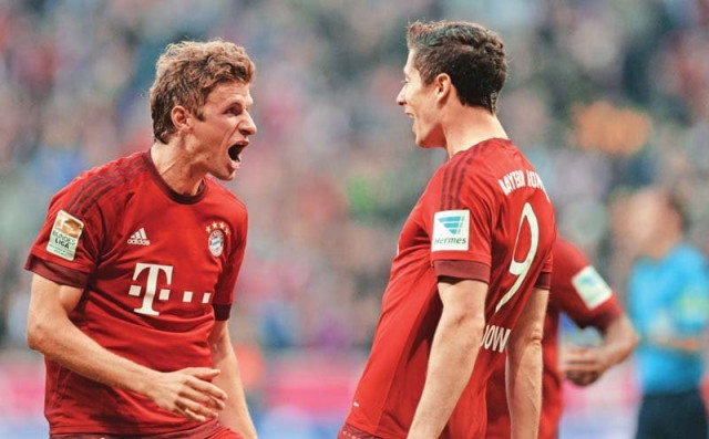 muller and lewandowski have both been incredibly prolific so far and scored a brace each in dortmund s demolition photo afp muller and lewandowski have both been incredibly prolific so far and scored a brace each in dortmund s demolition photo afp