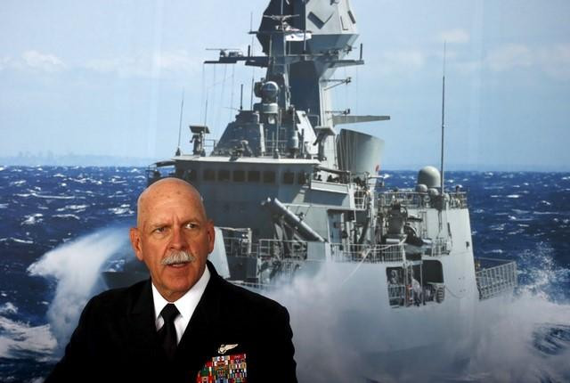 commander of the us pacific fleet admiral scott swift sits in front of a large poster of an australian navy frigate as he speaks during a media conference at the 2015 pacific international maratime exposition in sydney australia on october 6 2015 photo reuters commander of the us pacific fleet admiral scott swift sits in front of a large poster of an australian navy frigate as he speaks during a media conference at the 2015 pacific international maratime exposition in sydney australia on october 6 2015 photo reuters