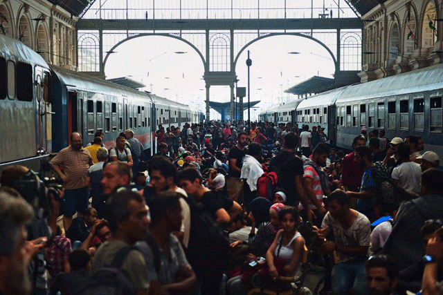 chaos at budapest railway station as thousands of asylum seekers clamoured to get on trains mainly headed to germany photo afp chaos at budapest railway station as thousands of asylum seekers clamoured to get on trains mainly headed to germany photo afp
