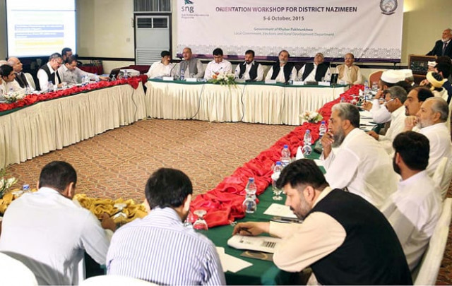 the two day orientation workshop for the district nazims photo app