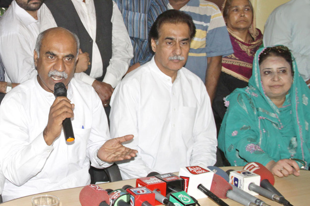 the announcement was made by dr safdar abbasi following a meeting with pml n candidate sardar ayaz sadiq photo online