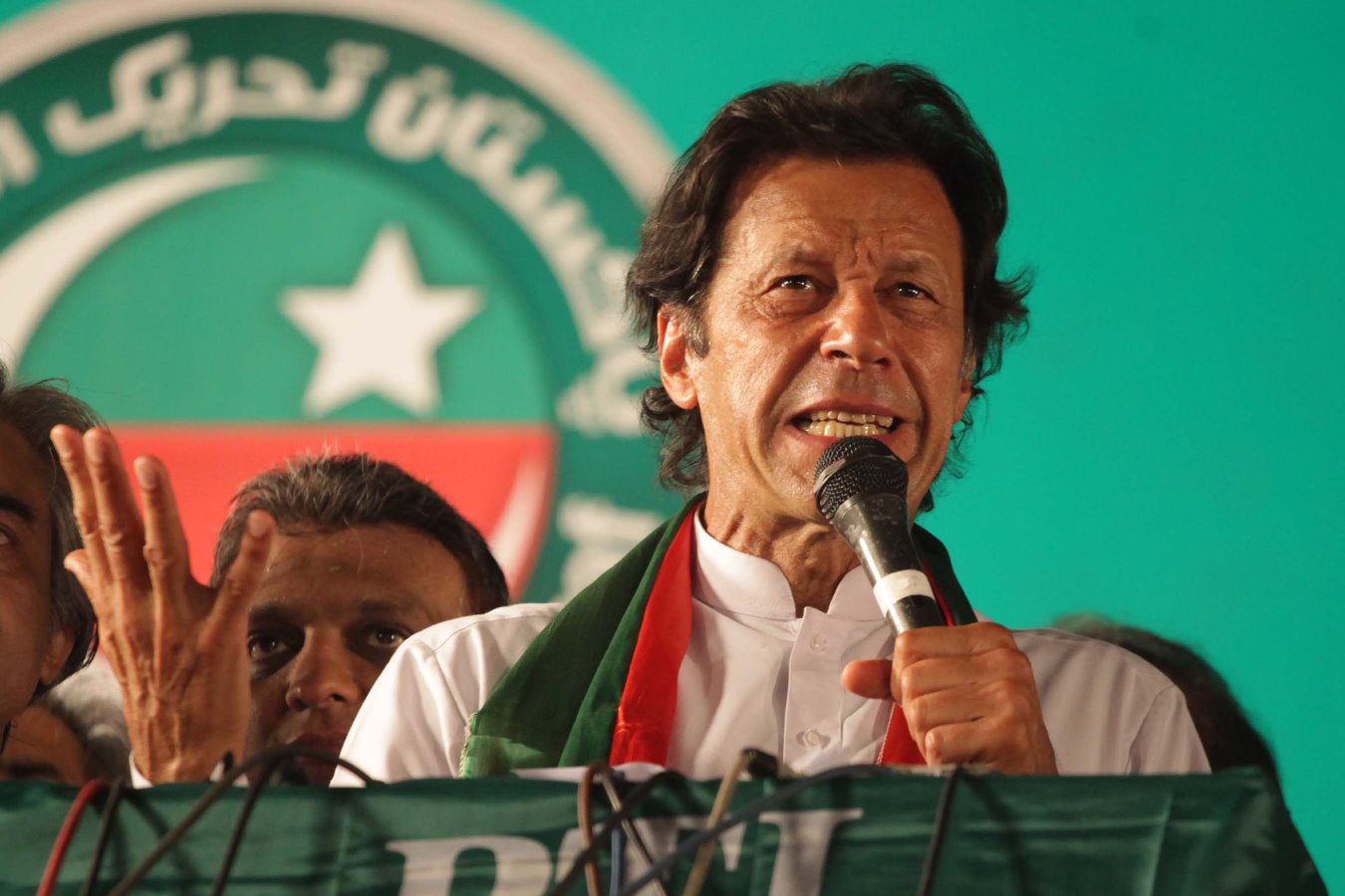 in this file photo pti chairman imran khan addresses the crowd in lahore photo express