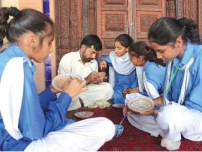 pottery making special children receive training at lok virsa