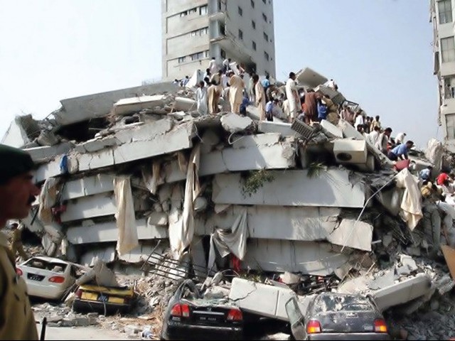 margalla towers after the earthquake on october 8 2005