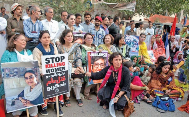 members of the women s action forum held a rally on sunday to drum up support for women who have been oppressed and victimised photo sindh express members of the women s action forum held a rally on sunday to drum up support for women who have been oppressed and victimised photo sindh express