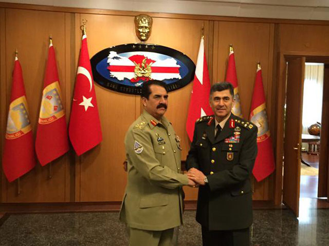 coas general raheel sharif meets turkish army chief hulusi akar photo ispr