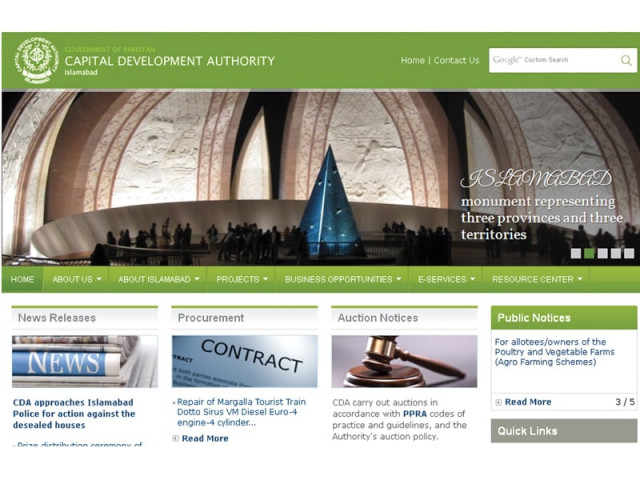 homepage of the redesigned cda website screen shot