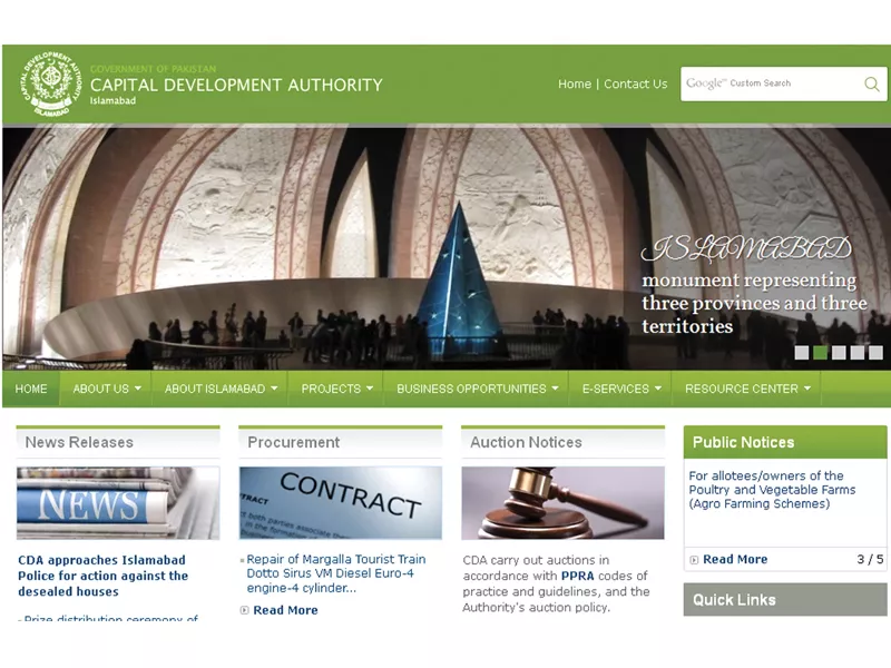 homepage of the redesigned cda website screen shot homepage of the redesigned cda website screen shot