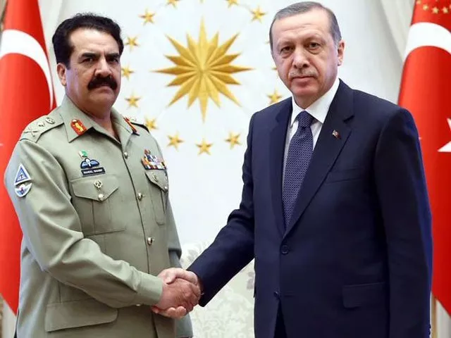 army chief general raheel sharif shakes hand with turkish president recep tayyip erdogan prior to the meeting on october 13 2015 photo ispr army chief general raheel sharif shakes hand with turkish president recep tayyip erdogan prior to the meeting on october 13 2015 photo ispr