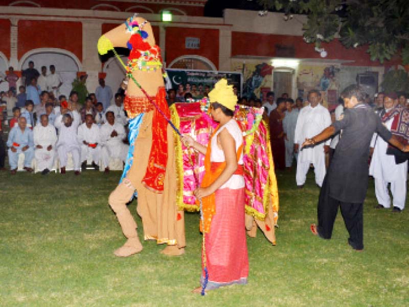 a saarban leading a daachi at an event held recently in multan photo app