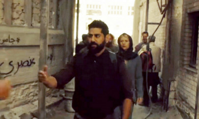 graffiti artists sneak anti homeland message onto show s set