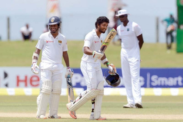 chandimal and karunaratne complimented each other superbly as they put on the highest ever partnership of any wicket in a match between sri lanka and west indies with 238 photo afp chandimal and karunaratne complimented each other superbly as they put on the highest ever partnership of any wicket in a match between sri lanka and west indies with 238 photo afp