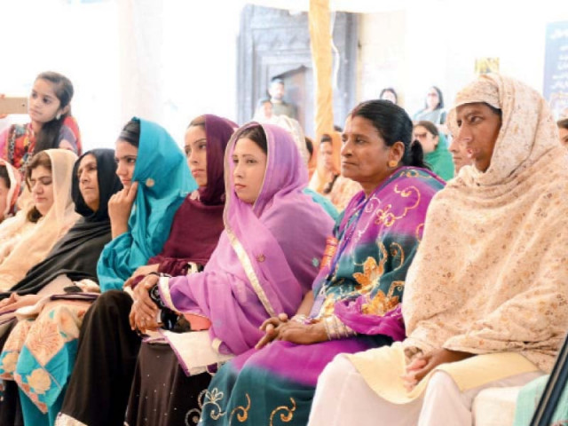 women activists and leaders from rural areas of the country attend the event at lok virsa photo huma choudhary express women activists and leaders from rural areas of the country attend the event at lok virsa photo huma choudhary express