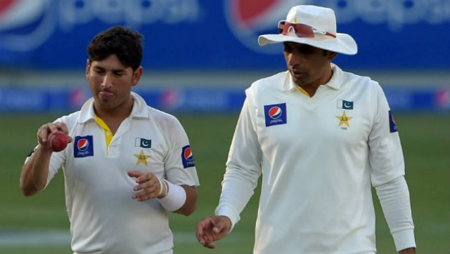 yasir was excluded from the first test after he suffered a minor back injury photo afp yasir was excluded from the first test after he suffered a minor back injury photo afp