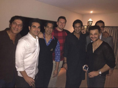 wasim shoaib akhtar spotted at b town birthday bash wasim shoaib akhtar spotted at b town birthday bash