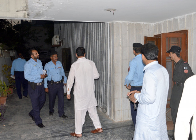 police inspect the site where cadet was found dead photo mudassar raja express police inspect the site where cadet was found dead photo mudassar raja express