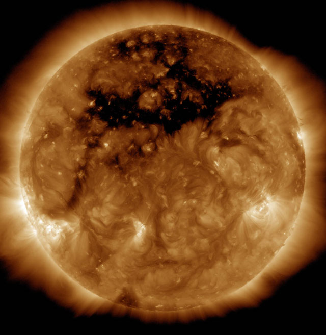 coronal hole on the sun photo nasa