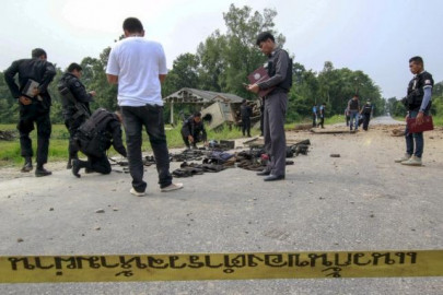 two dead as bomb hits army vehicle in restive thai south