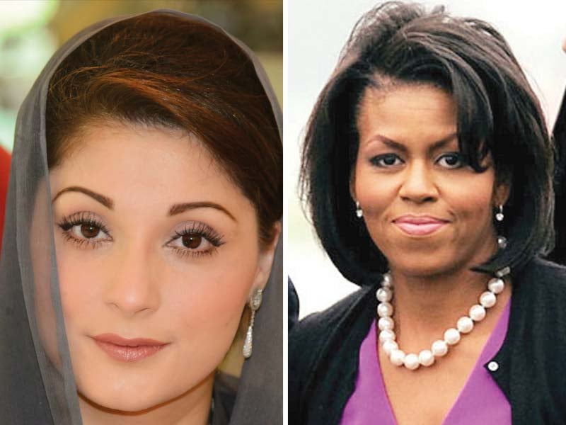 maryam nawaz michelle obama photo file