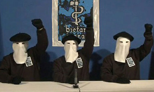 members of the basque separatist group eta photo afp