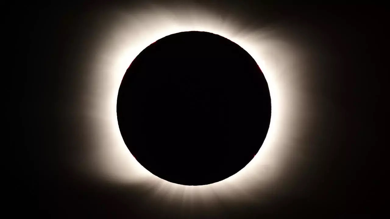 the total solar eclipse as seen from piedra del aquila in neuquen province argentina on december 14 2020 photo afp