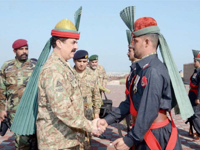 gen raheel meets fc soldiers during his visit to the fc peshawar headquarters photo inp gen raheel meets fc soldiers during his visit to the fc peshawar headquarters photo inp