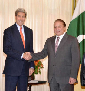 pm nawaz informs john kerry about india s destabilising role in pakistan