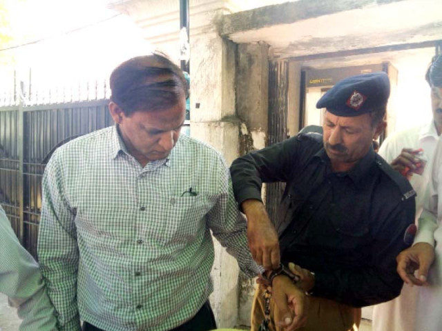 nab officials took rana into custody following the dismissal of his pre arrest bail plea photo express nab officials took rana into custody following the dismissal of his pre arrest bail plea photo express