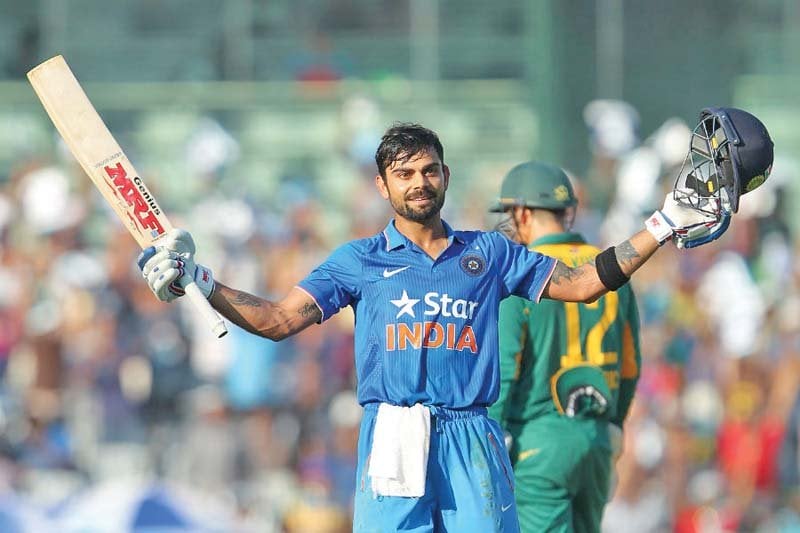 kohli smashed 138 off 140 balls to record his first century in 13 odi innings lifting india to 299 8 photo courtesy bcci