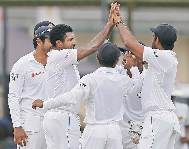 prasad bowled superbly to give sri lanka the advantage in the test despite the hosts being dismissed for just 200 in the first innings photo reuters