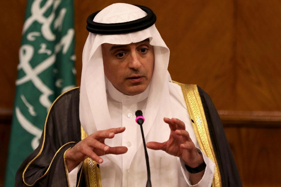 saudi foreign minister adel al jubeir speaks during a press conference in the jordanian capital amman on july 9 2015 photo afp